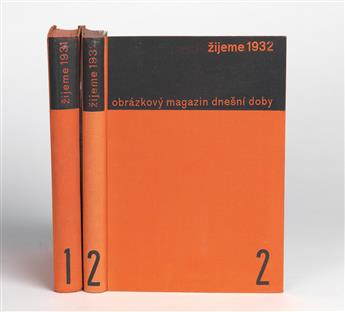 (DESIGN / CZECH AVANT-GARDE.) Sutnar, Ladislav. Zijeme. Obrazkovy magazine dnesi dobi [We Live. Picture Magazine of Contemporary Times]